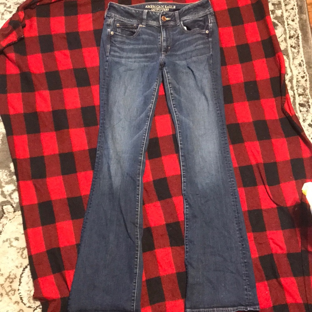 Dark blue denim jeans